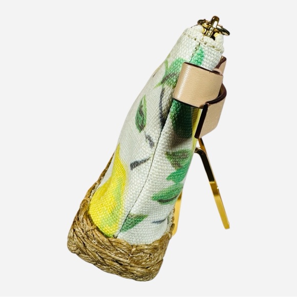 Kate Spade Capri Espadrille Painterly Lemon Maise Clutch EUC - Picture 4 of 11